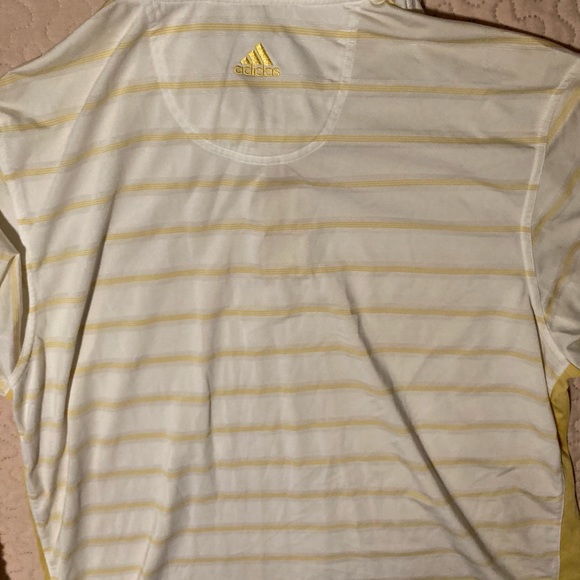 Adidas Climacool  Large Men’s Gold Shirt Gold Embroidered Marion - Picture 3 of 7